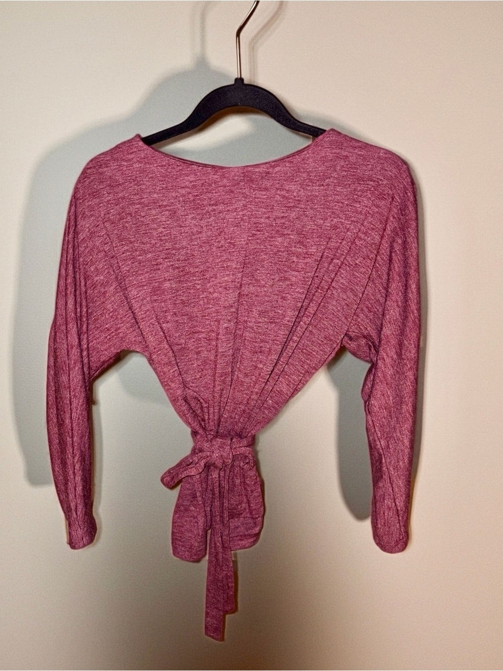 Banana Republic Rose Heather Tie-Back Long Sleeve Top